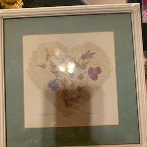 Heart shaped Wildflower Art